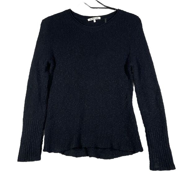 Helmut Lang Tie Dye Crew Neck Long Sleeve 100% Cashmere Sweater Top Size M Black - Picture 1 of 6